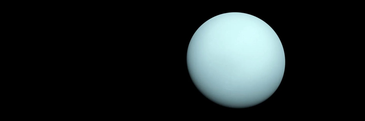 Uranus, imaged by NASA's Voyager 2 spacecraft